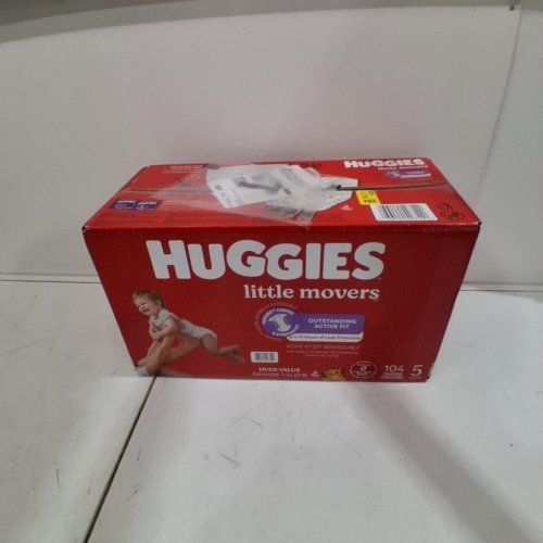 104PK HUGGIES LITTLE MOVERS DIAPERS - SIZE 5 image 2