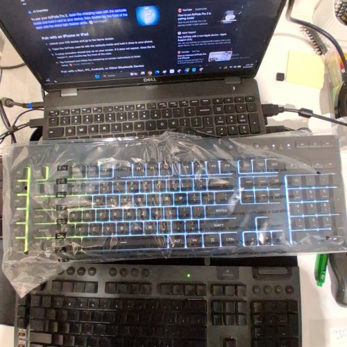 CORSAIR K55 RGB PRO USB WIRED GAMING KEYBOARD - DYNAMIC RGB BACKLIGHTING, SIX MACRO KEYS, IP42 DUST AND SPILL RESISTANT, DETACHABLE PALM REST, DEDICATED MEDIA AND VOLUME KEYS - BLACK (MODEL: RGP0118) image 2