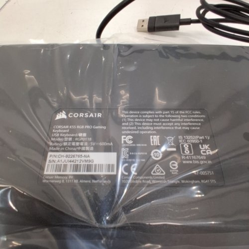 CORSAIR K55 RGB PRO USB WIRED GAMING KEYBOARD - DYNAMIC RGB BACKLIGHTING, SIX MACRO KEYS, IP42 DUST AND SPILL RESISTANT, DETACHABLE PALM REST, DEDICATED MEDIA AND VOLUME KEYS - BLACK (MODEL: RGP0118) image 6