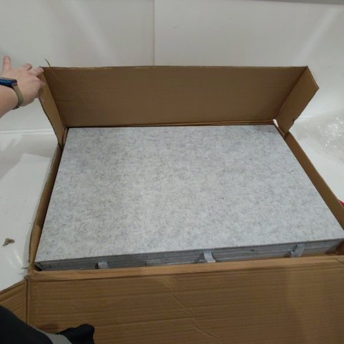 LAVIEVERT 2-IN-1 TILTING LIGHTWEIGHT FELT PUZZLE BOARD WITH 6 PIECE DRAWERS - 40.9" × 30.7"- LIGHT GRAY (MODEL: WGPTB061-LGRA) image 3