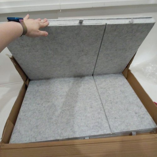LAVIEVERT 2-IN-1 TILTING LIGHTWEIGHT FELT PUZZLE BOARD WITH 6 PIECE DRAWERS - 40.9" × 30.7"- LIGHT GRAY (MODEL: WGPTB061-LGRA) image 4