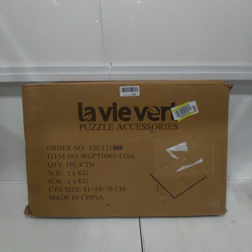 LAVIEVERT 2-IN-1 TILTING LIGHTWEIGHT FELT PUZZLE BOARD WITH 6 PIECE DRAWERS - 40.9" × 30.7"- LIGHT GRAY (MODEL: WGPTB061-LGRA) image 5
