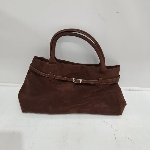 FAUX SUEDE TOTE BAG - BROWN image 2
