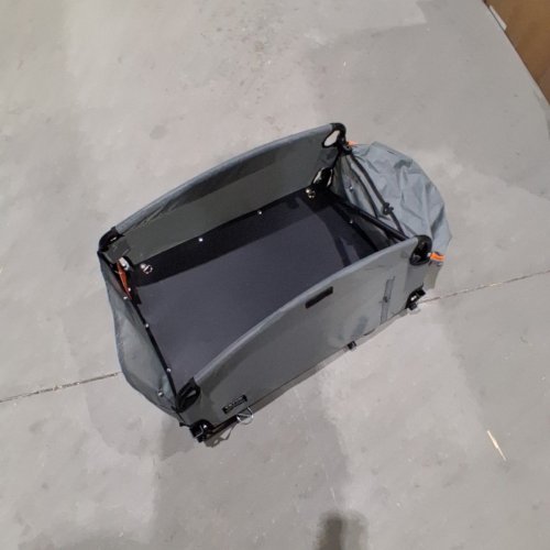VEVOR BIKE CARGO TRAILER - 16" WHEELS/100 LBS MAX LOAD CAPACITY/FITS 22" - 28" BIKE WHEELS - GREEN (MODEL: CT901M) image 3