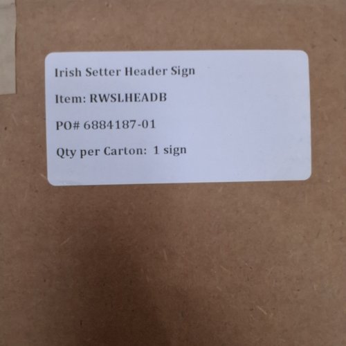 IRISH SETTER HEADER SIGN - BLACK / RED / GOLD (ITEM: RWSLHEADB) image 2