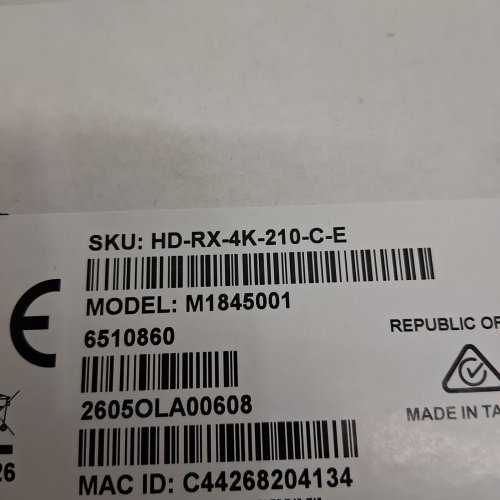 CRESTRON 4K MULTIFORMAT SWITCH AND RECEIVER (MODEL: M1845001/HD-RX-4 K-210-C-E) image 2