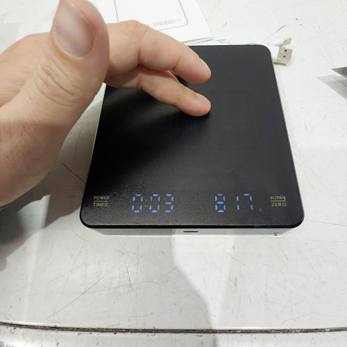 RECHARGEABLE USB-C POWERED COFFEE SCALE - BLACK image 2