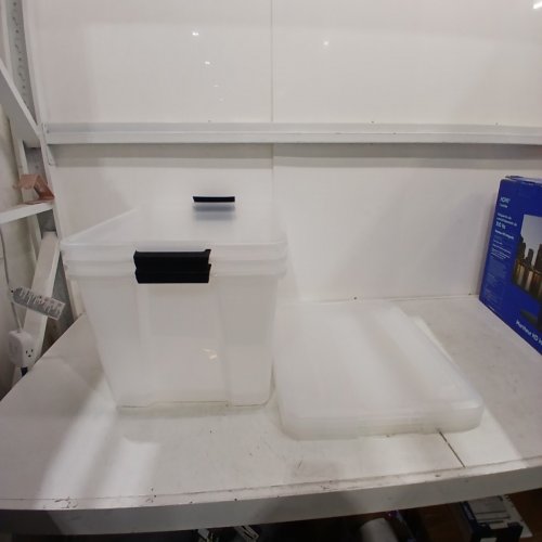 3PK IRIS STACK & PULL STORAGE CONTAINER BOX - 53QT - CLEAR (MODEL: TB-56D) image 2