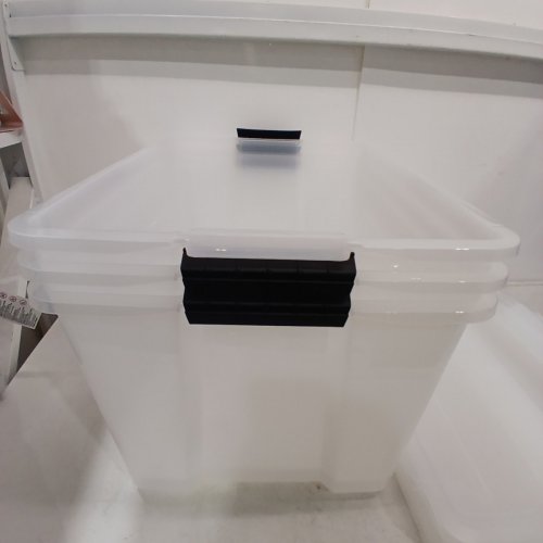 3PK IRIS STACK & PULL STORAGE CONTAINER BOX - 53QT - CLEAR (MODEL: TB-56D) image 3