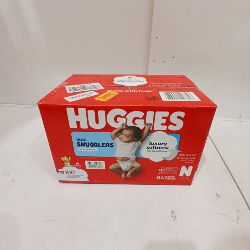 84PK HUGGIES LITTLE SNUGGLERS DIAPERS - SIZE NB image 2