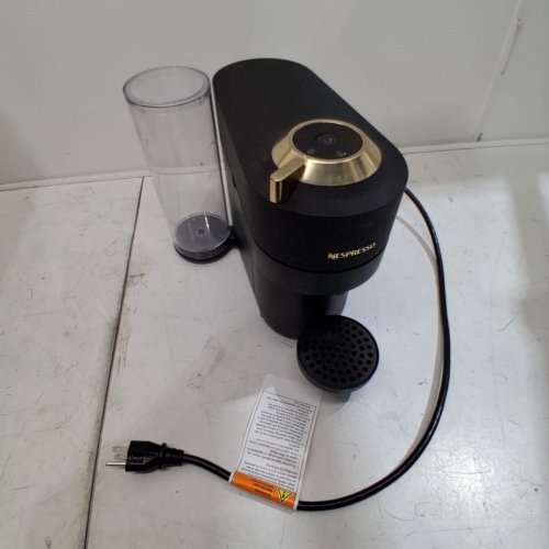 BREVILLE NESPRESSO VERTUO POP+ DELUXE COFFEE AND ESPRESSO MACHINE - MATTE BLACK/GOLD (MODEL: BNV125MTB) image 3