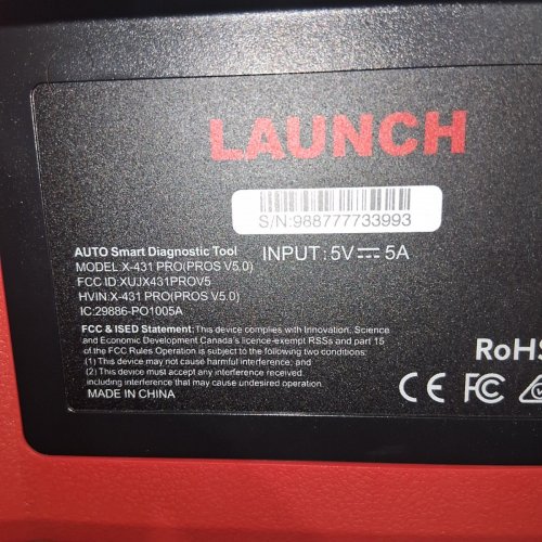 LAUNCH X-431 PRO V5.0 VEHICLE DIAGNOSTICS TOOL - TOUCHSCREEN - BLACK - (MODEL: OADD-PO0805A) image 12