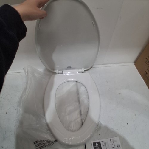 BEMIS ECONOMY PLASTIC ELONGATED TOILET SEAT - WHITE (MODEL: 7300SLEC 000) image 3