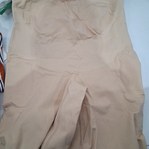 WOME'NS INNERSY MATERNITY SHORTS OVER BUMP ANTI CHAFING SHAPEWEAR - EXTRA LARGE - BEIGE image 2