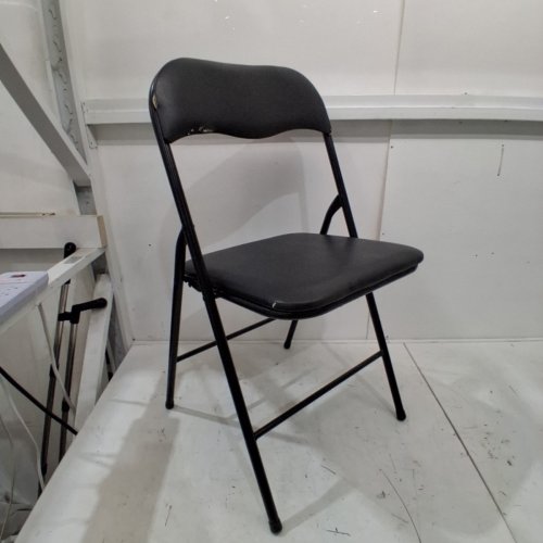 GSC VINYL FOLDING CHAIR - 17" X 17" X 31" - BLACK (MODEL: CHFC1936) image 2