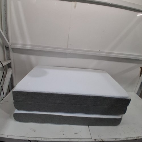 FOLDABLE TRI FOLD GEL MEMORY FOAM MATTRESS WITH WASHABLE COVER - 4" TWIN - GREY image 4