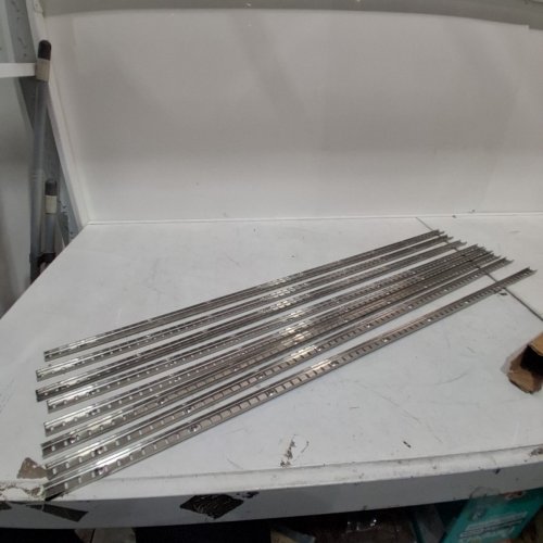 8PK SLOTTED METAL MOUNTING RAILS - 3FT - SILVER image 2