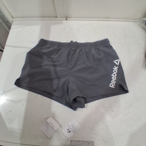WOMEN'S REEBOK STAPLE RUNNING SHORT WITH MESH LINING - LARGE - GREY/QUICKSHADE (STYLE: REW241SH06C021) image 2