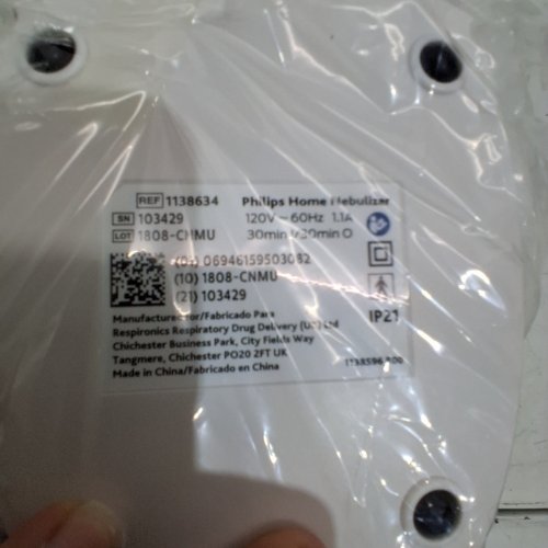 PHILIPS HOME NEBULIZER - WHITE (ITEM: 1138634) image 2