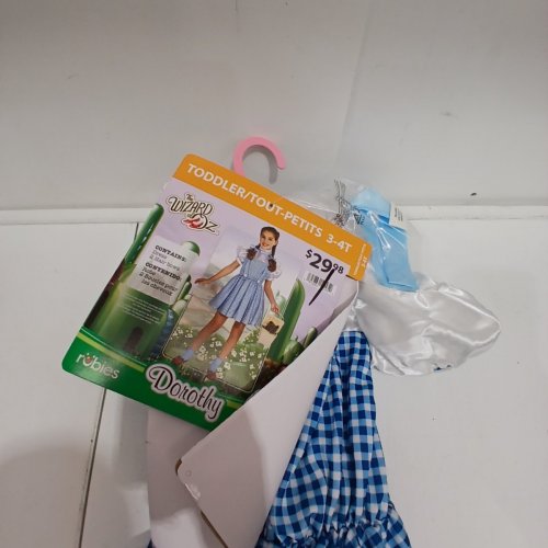 3PC TODDLER RUBIES WIDARD OF OZ DOROTHY COSTUME - 3-4T - BLUE AND WHITE image 3