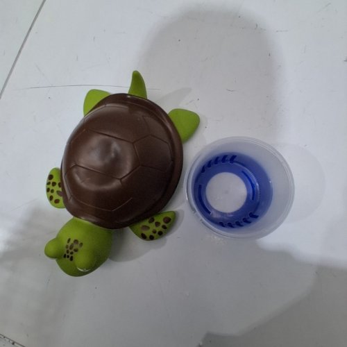 FLOATING TURTLE CHLORINE PUCK HOLDER - GREEN/BROWN image 3