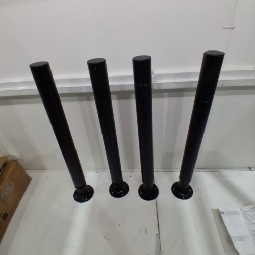 4PK VEVOR ADJUSTABLE STEEL TABLE/FURNITURE LEGS - 28" - 43.3" - BLACK - (MODEL: HXZTYG28-43.3) image 2