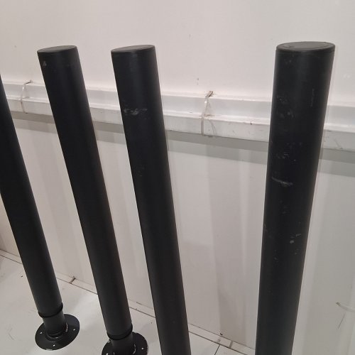 4PK VEVOR ADJUSTABLE STEEL TABLE/FURNITURE LEGS - 28" - 43.3" - BLACK - (MODEL: HXZTYG28-43.3) image 7
