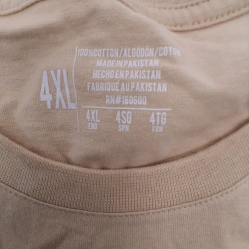WOODCUT LOGO SHORT-SLEEVE T-SHIRT- 4XL - SAND (MODEL: 3903273) image 4