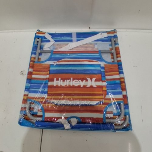 HURLEY BEACH GROUND MAT LOUNGER WITH BACKREST AND COOLER POCKET - BLUE\ORANGE (MODEL: 169502GGMD) image 3