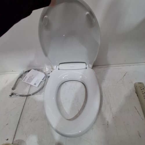 BRONDELL SWASH ECOSEAT NON-ELECTRIC SLOW-CLOSE BIDET TOILET SEAT - FITS ELONGATED TOILETS 18"-19.5"/5.5"-8" BOLT SPREAD - WHITE (MODEL: CANS101-EW) image 3