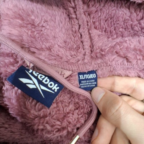WOMEN'S REEBOK DOUBLE SIDED FAUX-FUR SHERPA-LINED JACKET - EXTRA LARGE - DARK DUSTY ROSE (STYLE: OLRB2113) image 3