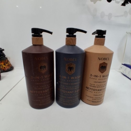 3PC ASSORTED NOBEL MEN'S GROOMING 3-IN-1 WASH SET - 32 OZ EACH (ITEM: 2053438) image 2