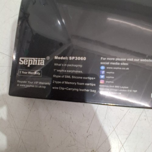 SEPHIA WIRED IN-EAR EARNUDS / HEAHPHONES WITH CARRYING BAG - BLACK / SILVER (MODEL: SP3060) image 3