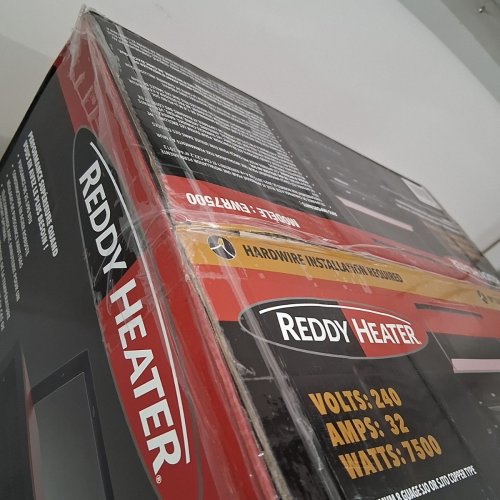REDDY HEATER ELECTRIC WORKSPACE GARAGE AND UTILITY HEATER - 7500W, 240 V, 32 AMP-BLACK AND RED - (MODEL: EWR7500) image 3