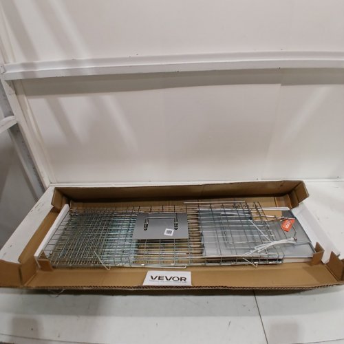 HUMANE ANIMAL TRAP - GALVANIZED IRON - 31" X 10" X 12" - SILVER (MODEL: LB-28A) image 2
