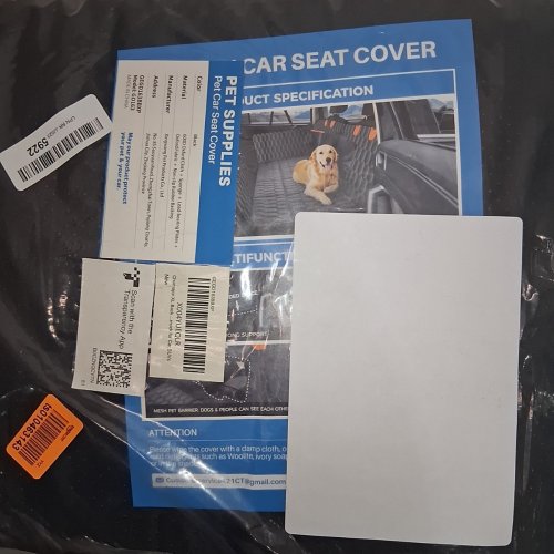 CHUMAJOR PET CAR SEAT COVER - XL - BLACK image 3