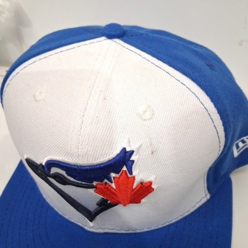 MEN'S NEW ERA MLB TORONTO BLUE JAYS FITTED BASEBALL CAP - 7 3/4 (61.5CM) - BLUE AND WHITE image 3
