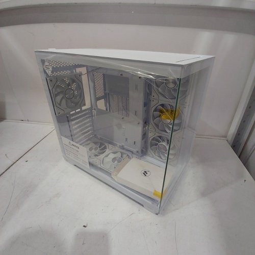 MUSETEX Y6 PRE-INSTALLED 7 INFINITY MIRROR PWM ARGB FANS 270° FULL VIEW TEMPERED GLASS ATX MID TOWER COMPUTER CASE - WHITE (MODEL: Y6-T7-W) image 3
