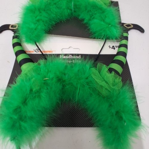 2 WAY TO CELEBRATE! WITCH HEADBANDS - GREEN AND BLACK image 3