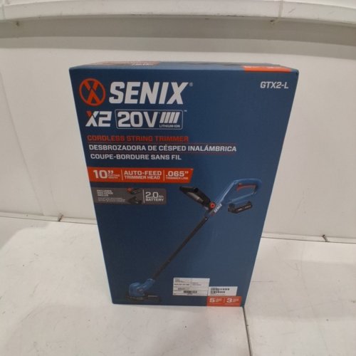 SENIX CORDLESS STRING TRIMMER / EDGER WITH BATTERY AND CHARGER- 20 V - BLUE (MODEL: GTX2-L) image 6