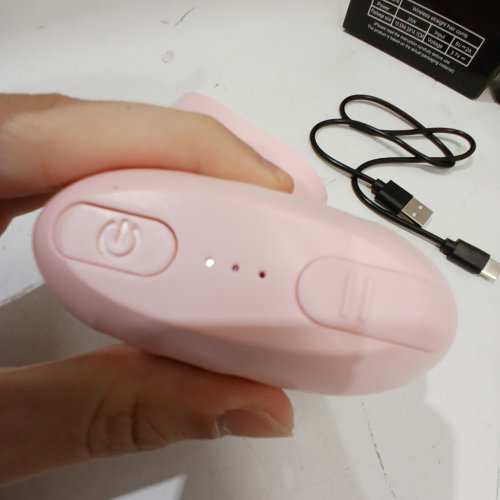 RECHARGEABLE WIRELESS MINI HAIR STRAIGHTENER COMB, TYPE-C PORT - PINK (MODEL: HB-208) image 2