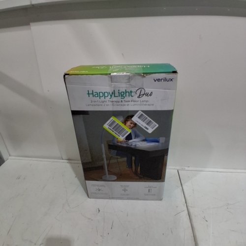 VERILUX HAPPYLIGHT DUO - 2-IN-1 LIGHT THERAPY FLOOR LAMP - 10000 LUX - ADJUSTABLE HEIGHT - WHITE (MODEL: VT39WW1) image 4