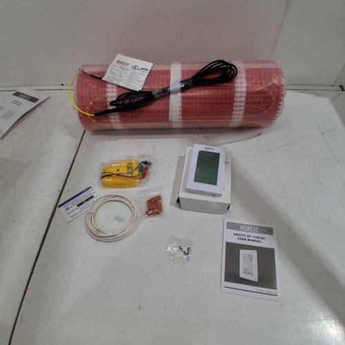 HEATIT WARMMAT ELECTRIC RADIANT SELF-ADHESIVE FLOOR HEAT HEATING SYSTEM - 60SQFT - 120V - 720W - ORANGE (MODEL: WARMMAT-120-060) image 2