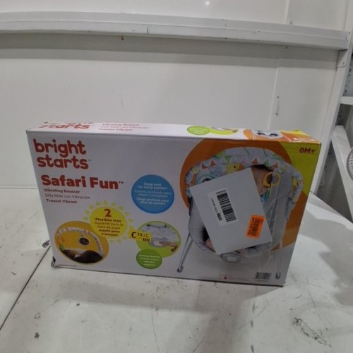 BRIGHT STARTS SAFARI FUN BABY VIBRATING BOUNCER SOOTHING INFANT SEAT - UP TO 20LB (MODEL: 12204-ES) image 2