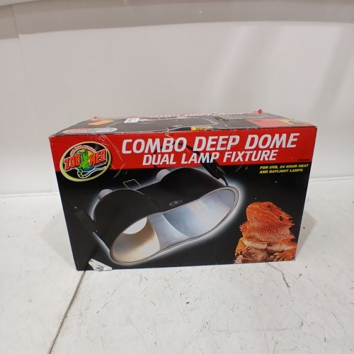 ZOO MED LABORATORIES COMBO DEEP DOME DUAL LAMP FIXTURE FOR TERRARIUMS - 2 X 8-1/2" - BLACK (MODEL: LF-25) image 4