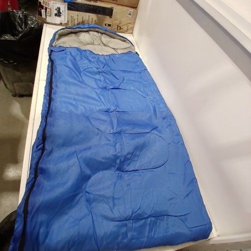 LIGHTWEIGHT PACKABLE SLEEPING BAG - 71" X 29.5" - BLUE/GREY image 3