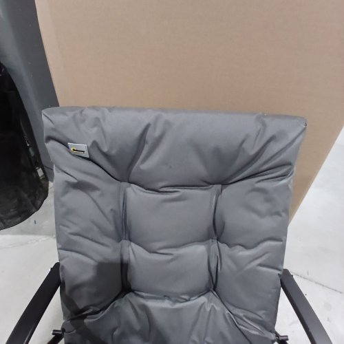 OUTSUNNY FOLDABLE UPHOLSTERED LOUNGE CHAIR WITH ARMREST -GREY & BLACK (MODEL: 84B-758BU) image 3