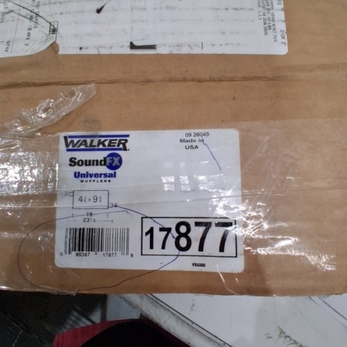 WALKER SOUNDFX EXHAUST MUFFLER - UNIVERSAL FIT - 2" INLET/OUTLET - SILVER (MODEL: 17877) image 2