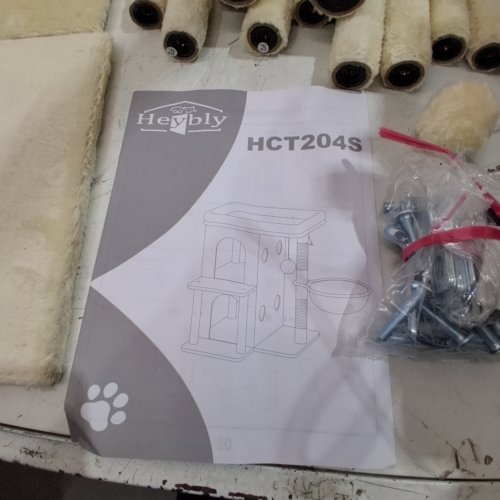 HEYBLY CAT TREE - 25.6" - BEIGE (MODEL: HCT204SM) image 2