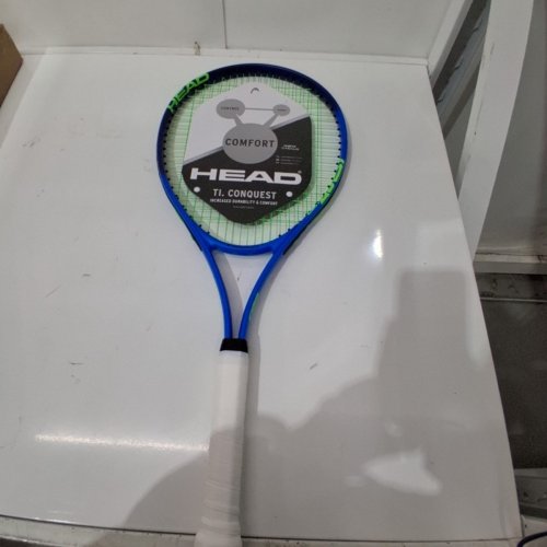 HEAD TI. CONQUEST TENNIS RACKET PRE-STRUNG HEAD - LIGHT BALANCE - 27" RACQUET - BLUE image 2